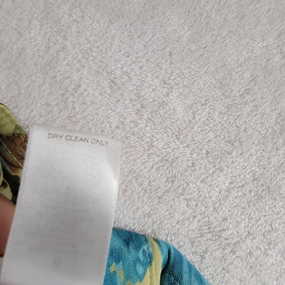 Emma James Womens Floral Print Button-Front Blazer Jacket Size 6 Tan Blue Career - Picture 5 of 10